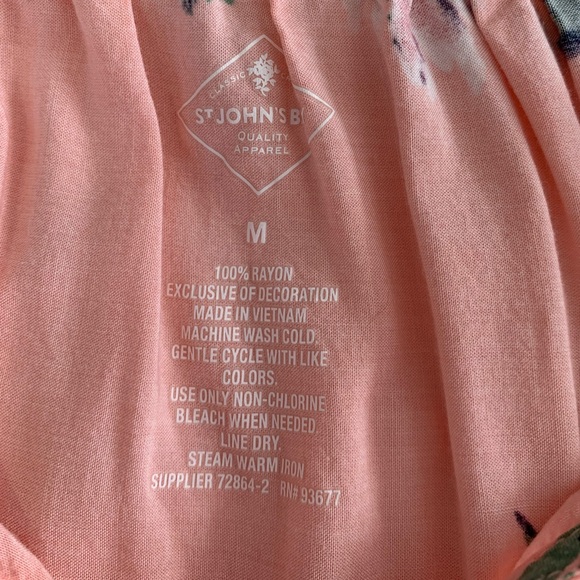 St. John's Bay Coral Floral Blouse - Picture 7 of 16